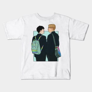 Charlie and Nick heartstopper - pride Kids T-Shirt